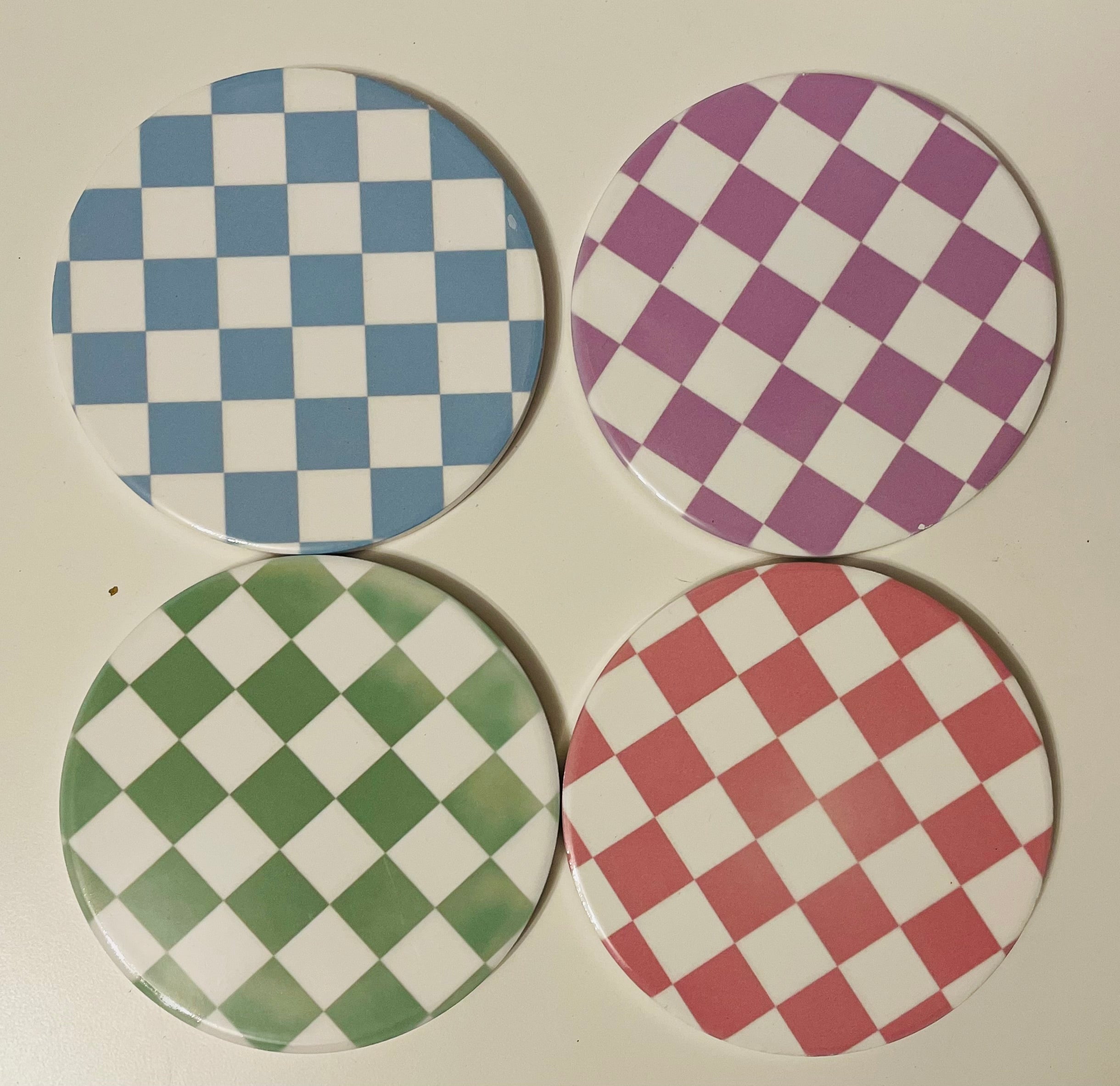 Purple Checkered Coaster