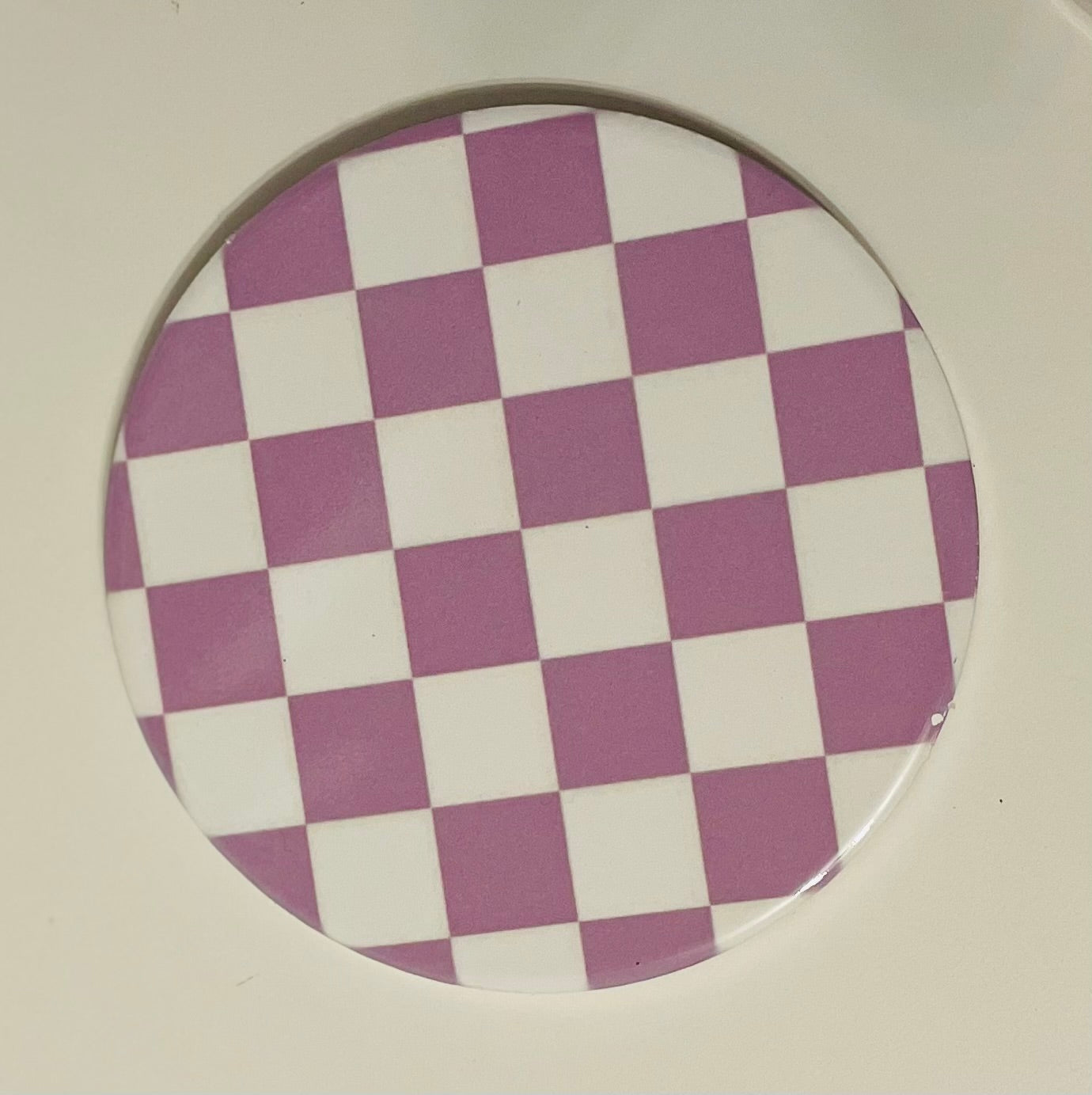 Purple Checkered Coaster