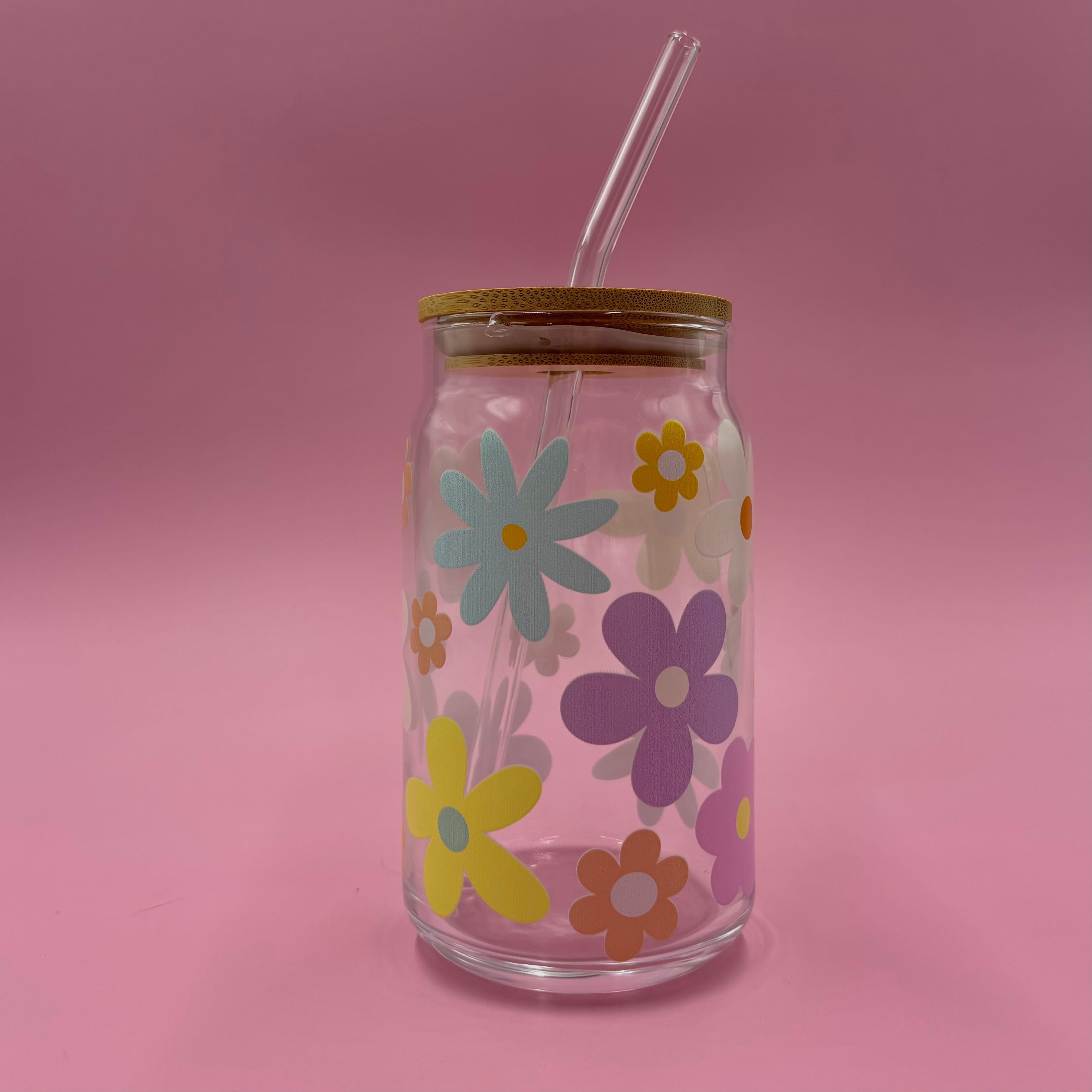 Pastel Flower Glass