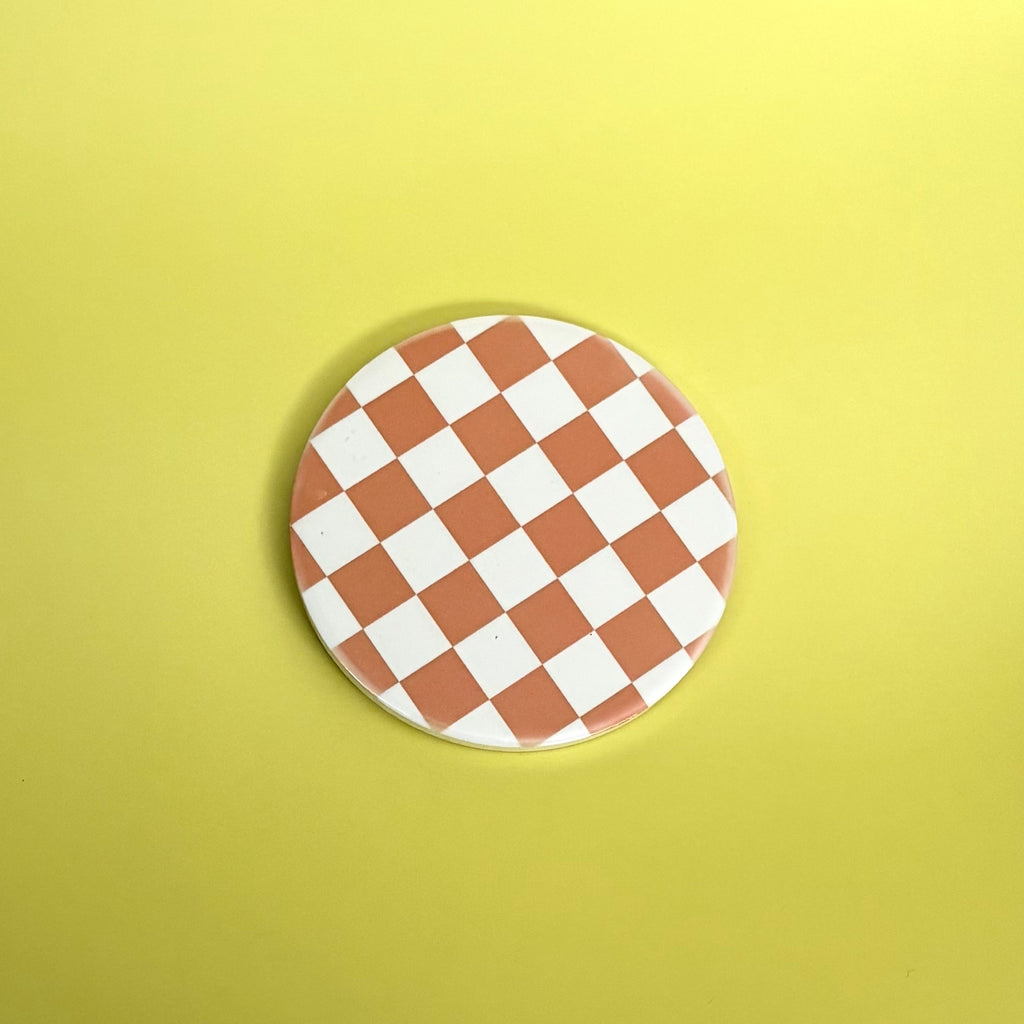 Orange Checkered Coaster