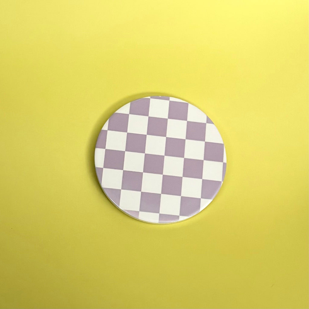 Purple Checkered Coaster