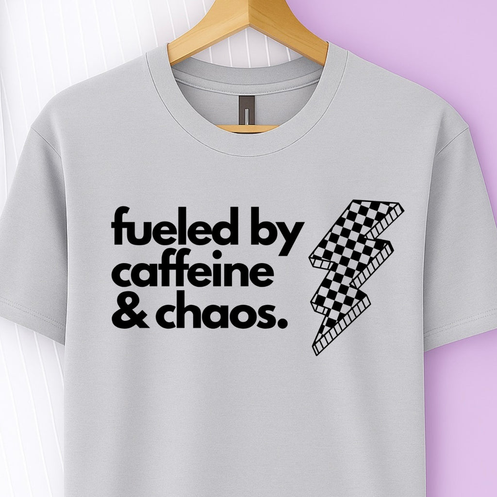 Caffeine and Chaos Tee (Black)
