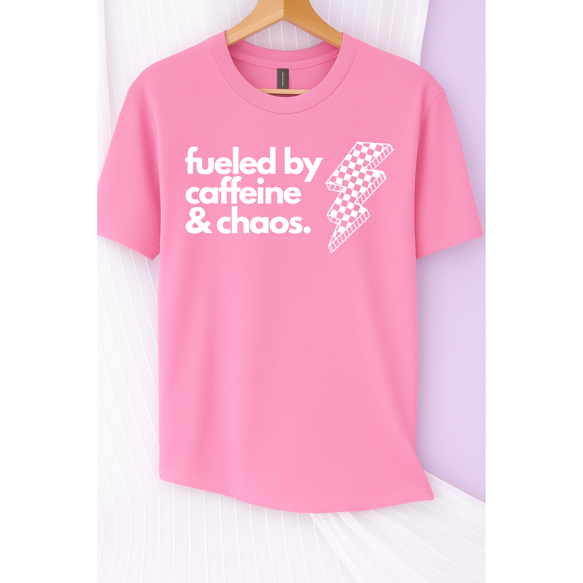 Caffeine and Chaos Tee (White)