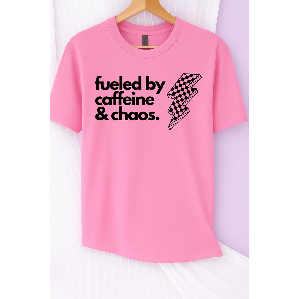 Caffeine and Chaos Tee (Black)