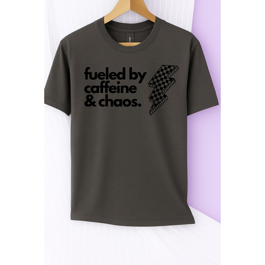 Caffeine and Chaos Tee (Black)