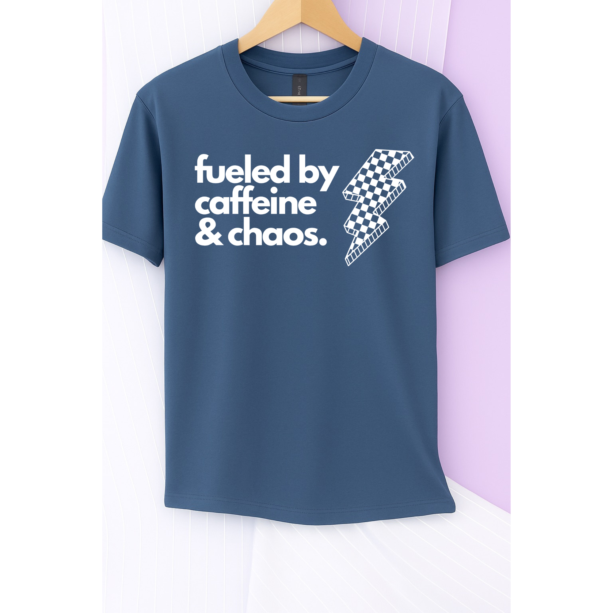 Caffeine and Chaos Tee (White)