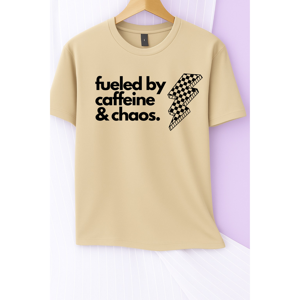 Caffeine and Chaos Tee (Black)