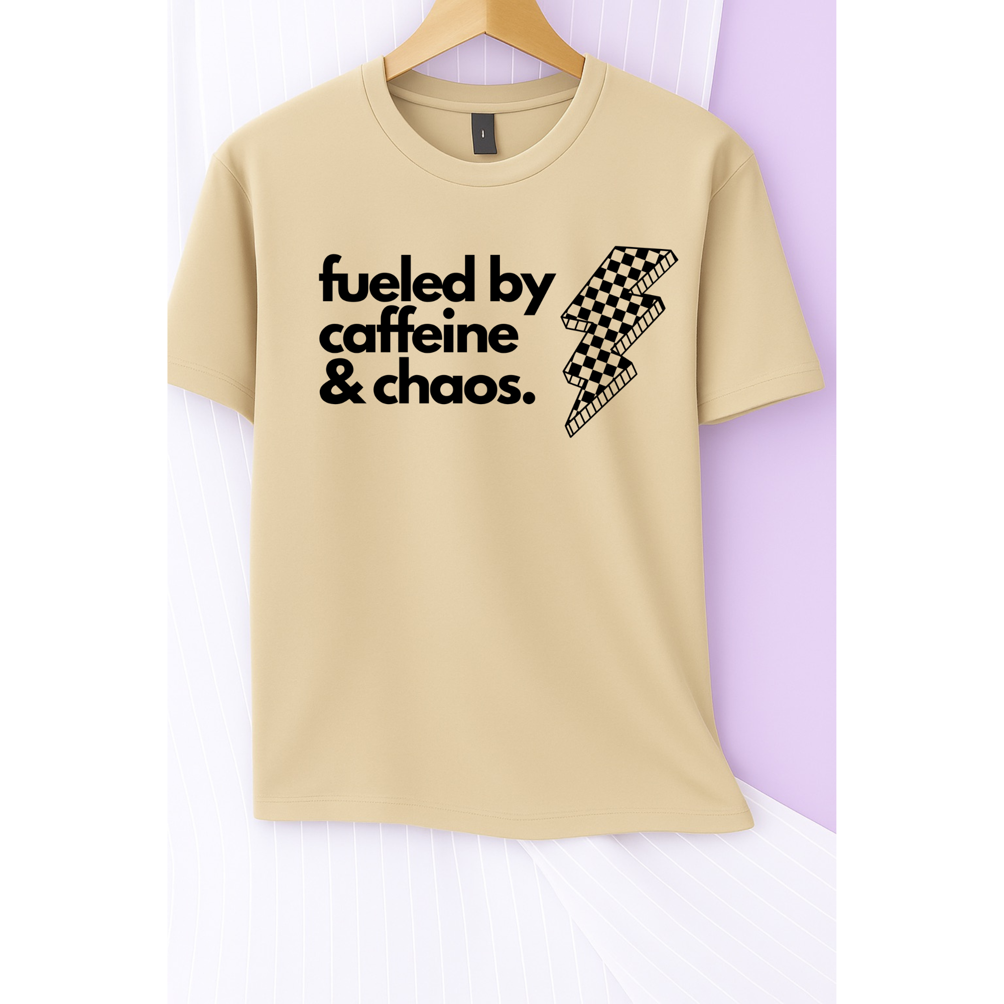 Caffeine and Chaos Tee (Black)