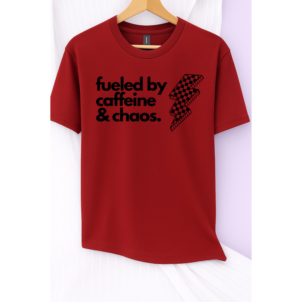 Caffeine and Chaos Tee (Black)