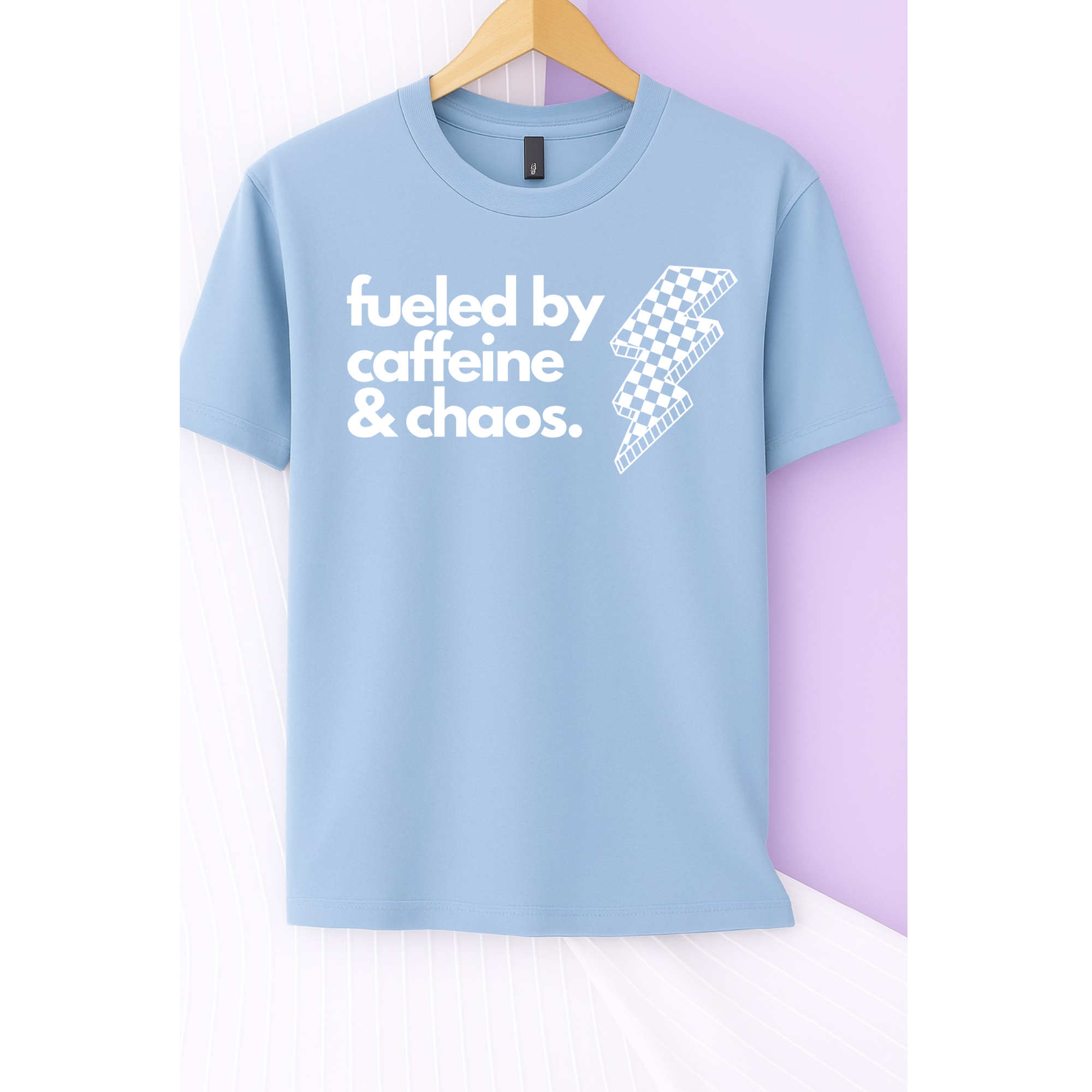 Caffeine and Chaos Tee (White)