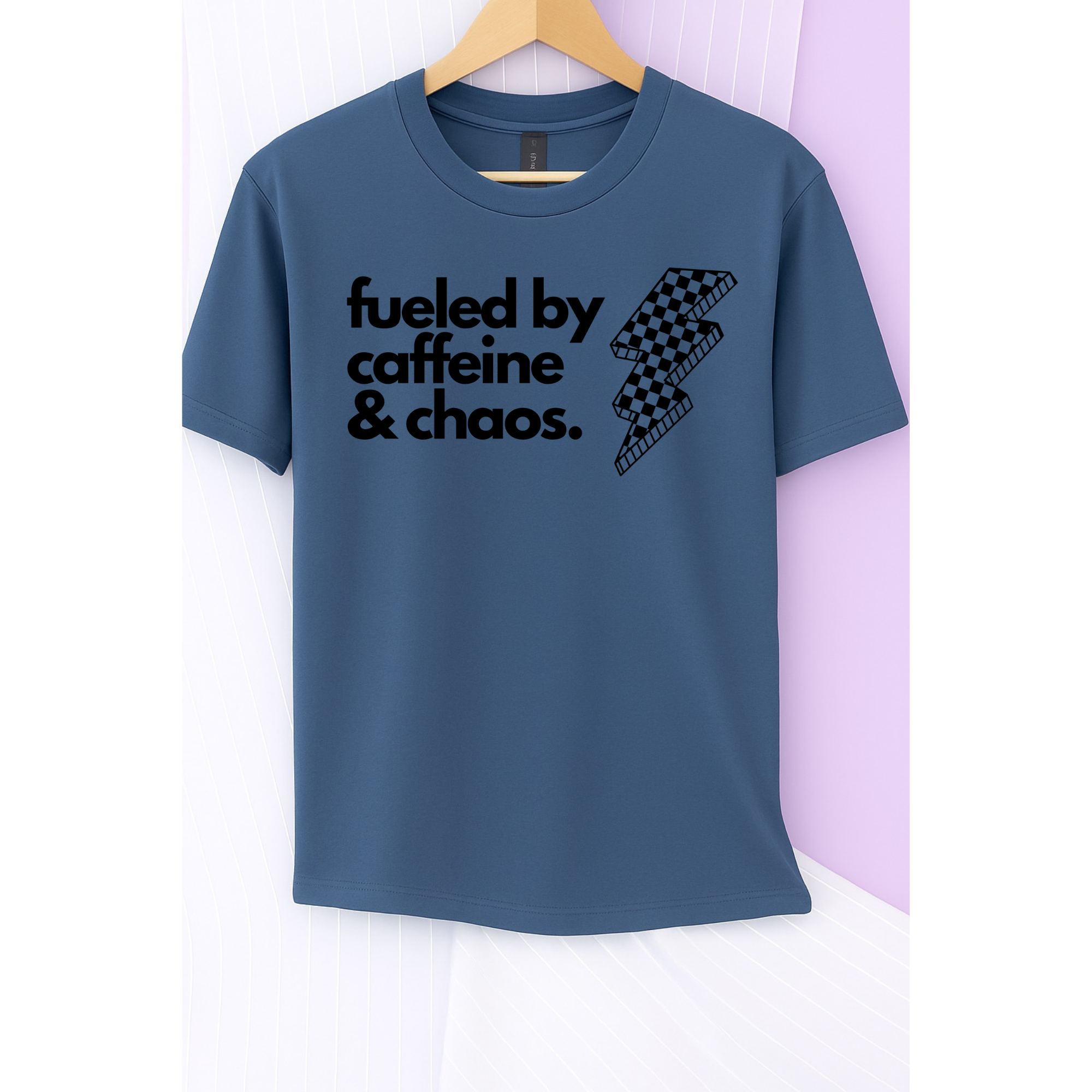 Caffeine and Chaos Tee (Black)