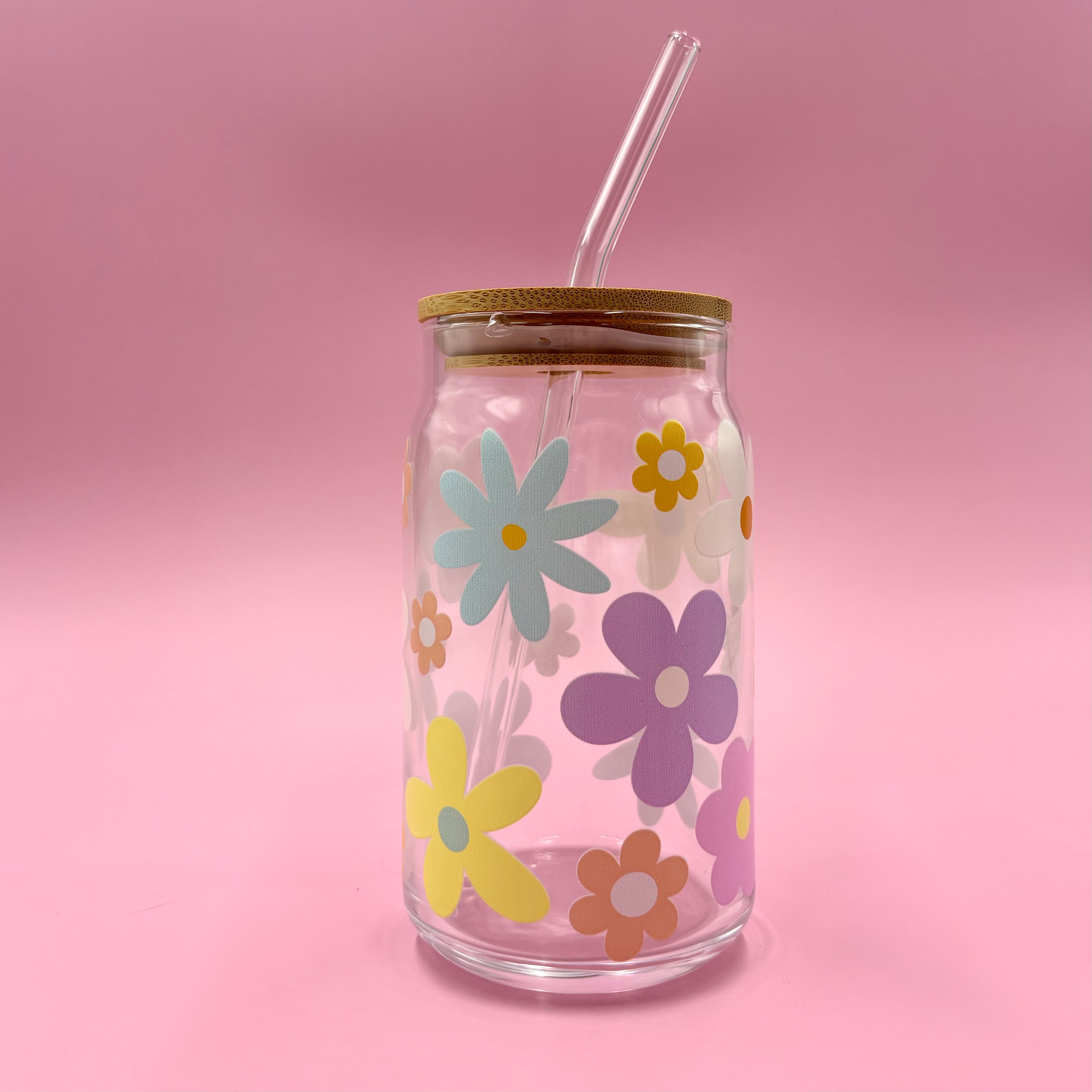 Pastel Flower Glass