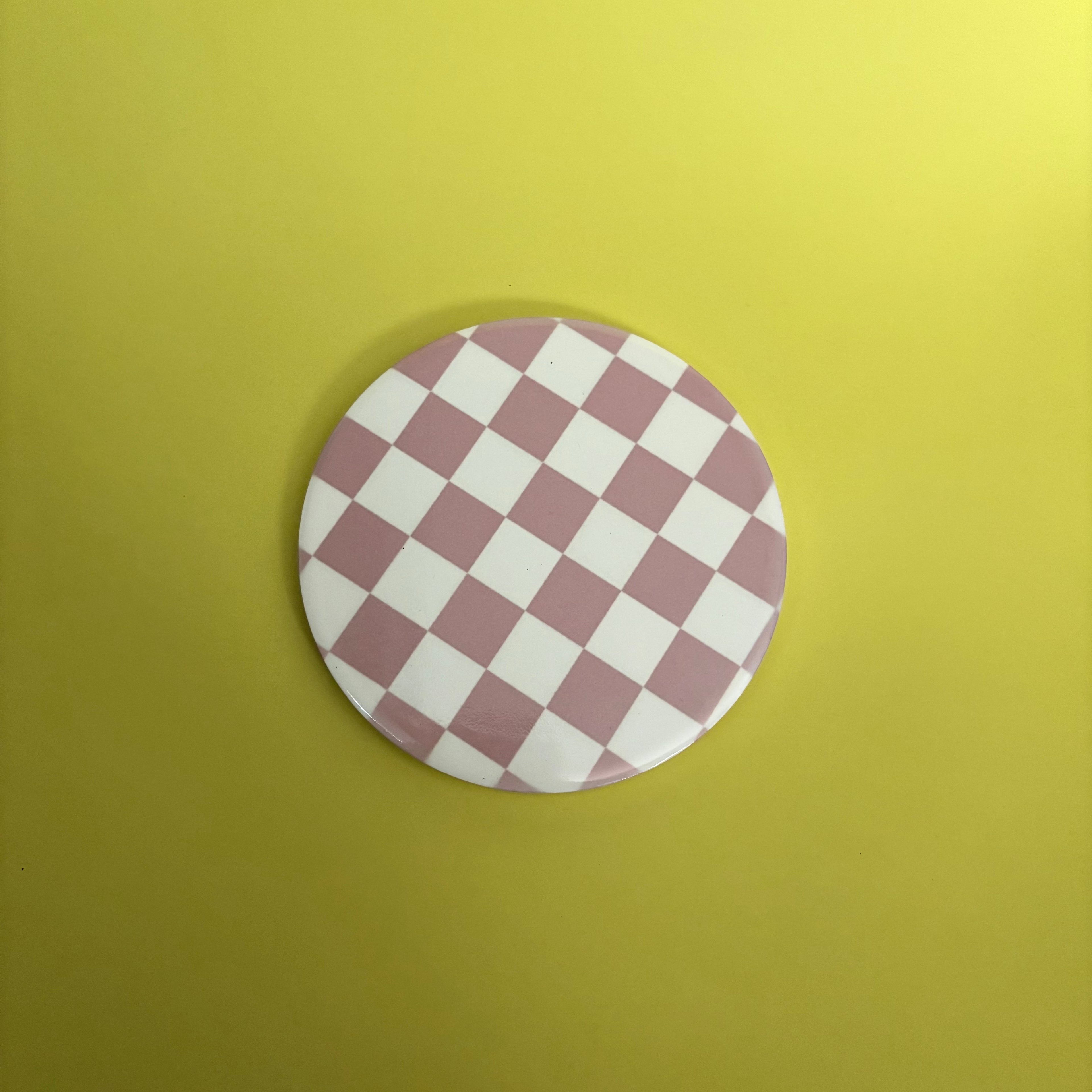 Pink Checkered Coaster