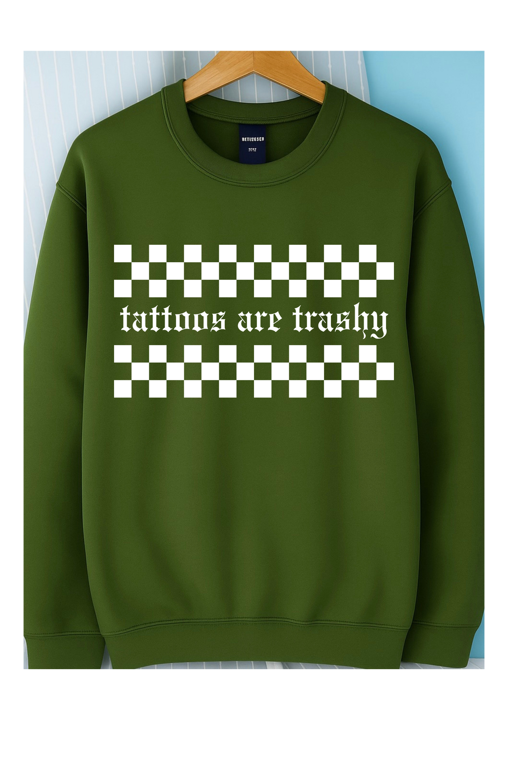 Tattoos are Trashy Crew (White)